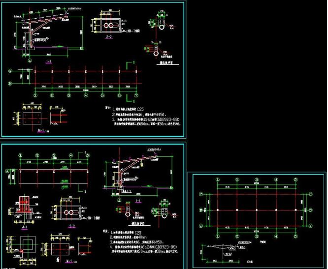 天门钢构汽车棚设计