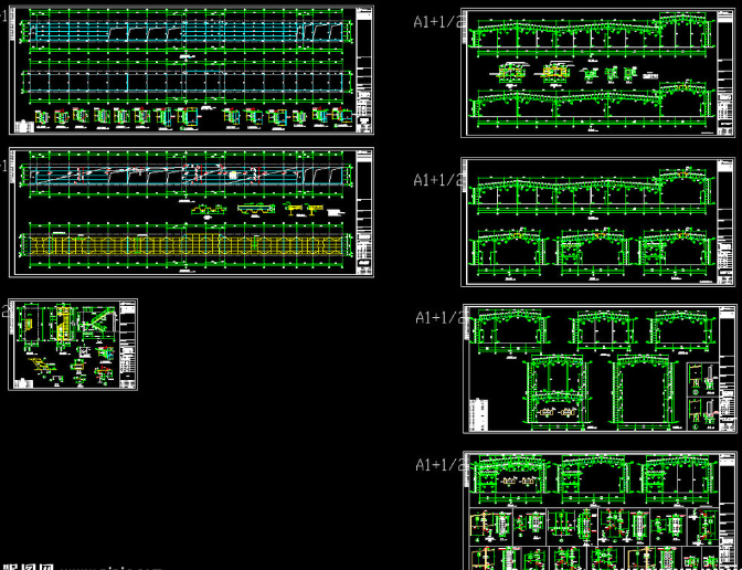 天门钢结构厂房图纸