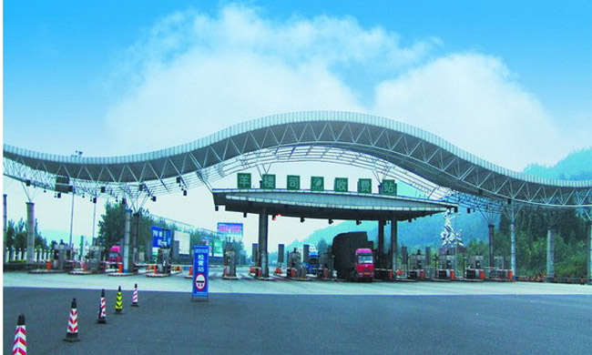 天门波浪形收费站网架工程